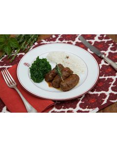Bife  rolê, couve à mineira, arroz  (430g)